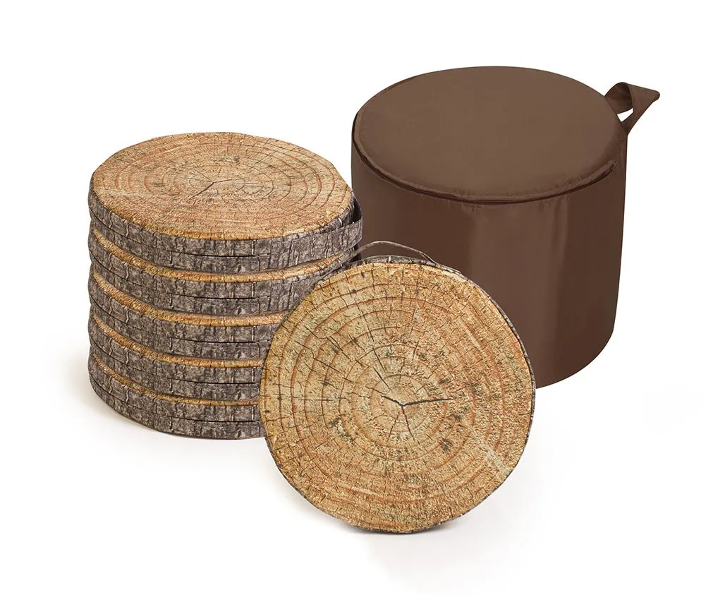 Eden Learning Spaces Sitzkissen in Baumstamm-Optik