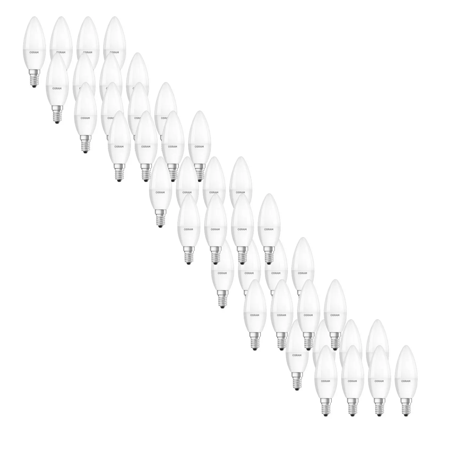 Osram Base LED-Kerze 4er-Pack E14 Warmweiss 40W Glühbirne Lampe 10 SETS