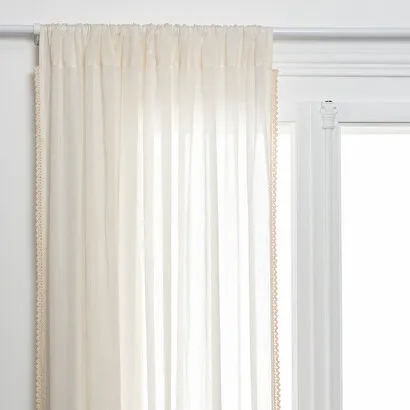 Spitzenvorhang Little Cottage , Weiß, 140x240 cm