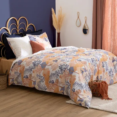 Bedruckte Bettwäsche Azura , Multicolor, 240x220 cm