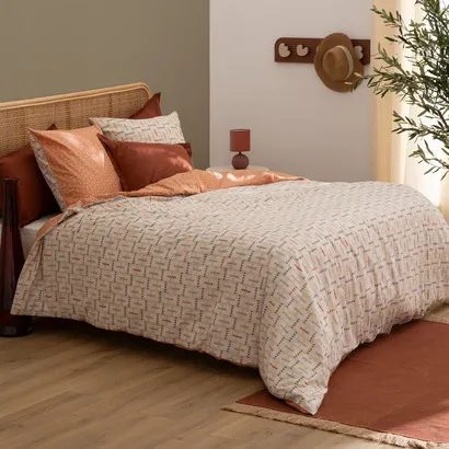 Bedruckte Bettwäsche Posei , Leinen, 240x220 cm