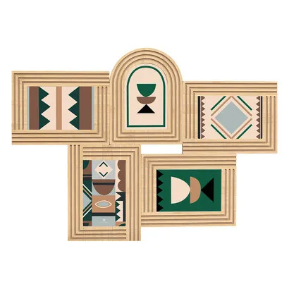 Fotocollage Olivia , Holz, 5 Fotos