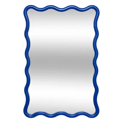 Spiegel Welle Judy , Blau, 60x38 cm