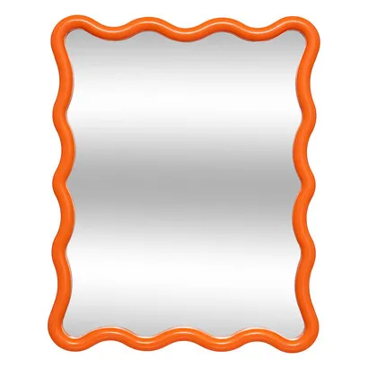 Wellen-Spiegel Judy , Orange, 38x30 cm