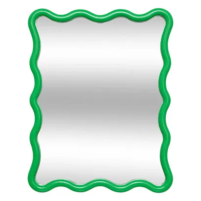 Wellen-Spiegel Judy , Grün, 38x30 cm