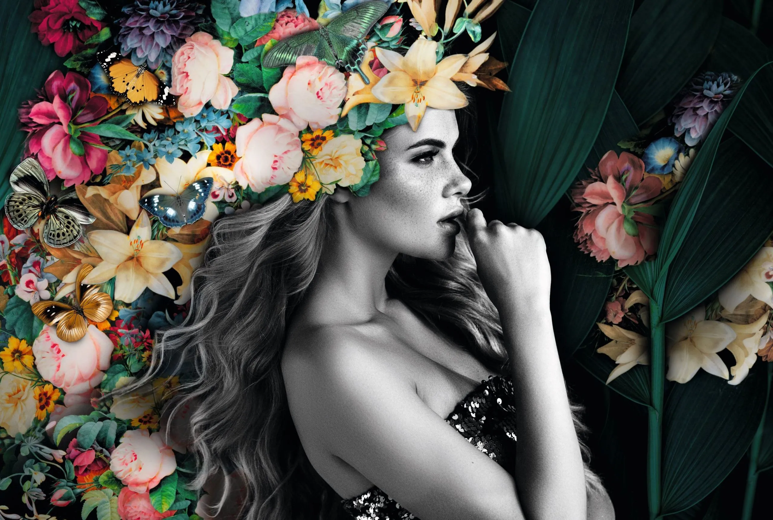 Glasbild COLOURFUL LADY 460476