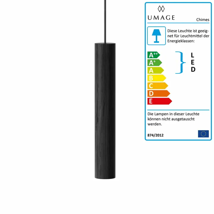 Umage Chimes Pendelleuchte Led Hängeleuchten Deckenlampe Lampe Leuchte Schwarz B-Ware