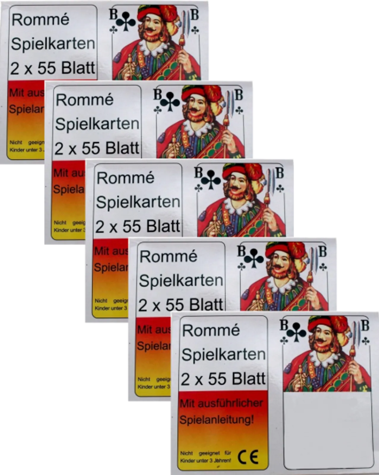 2x55 Romme Spielkarten Set