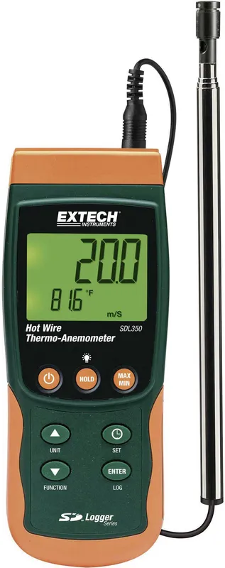 Extech Anemometer SDL350 0.4 bis 25 m/s Messgerät Umwelt-Messgerät Windmesser