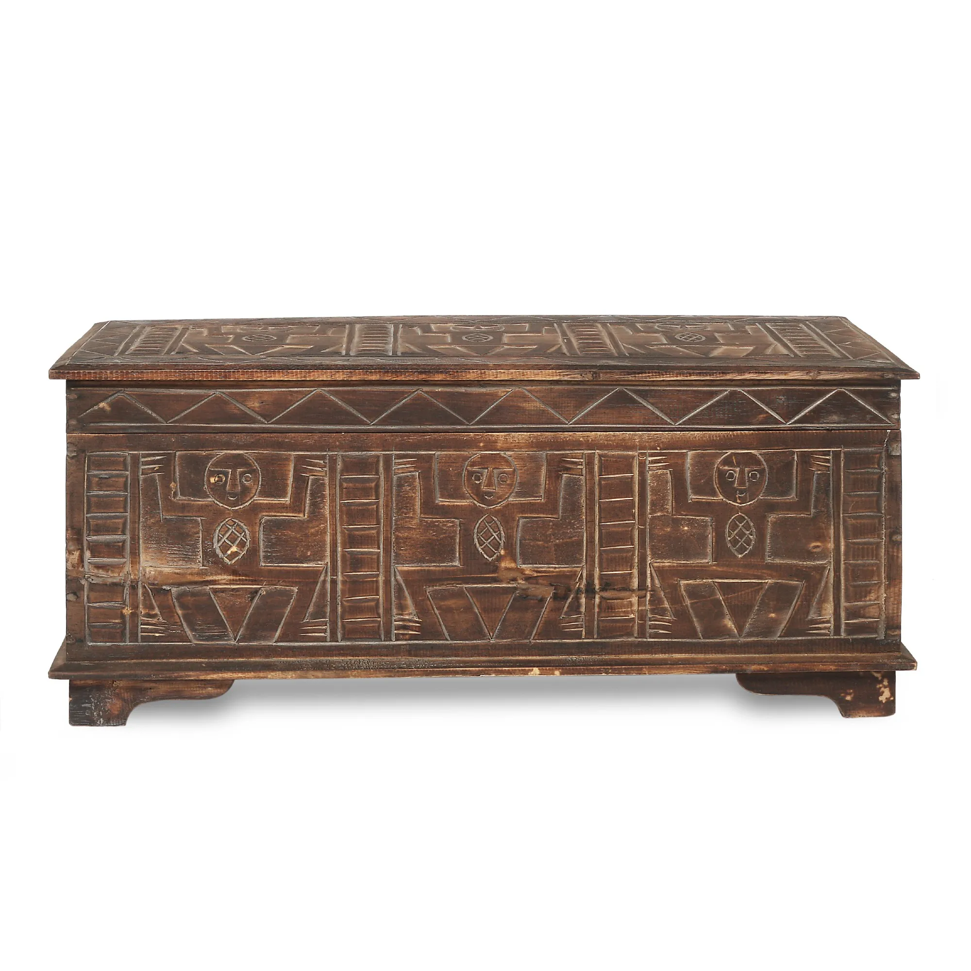 Truhe 'Primitif', braun, B 80 cm, H 33 cm, L 33 cm