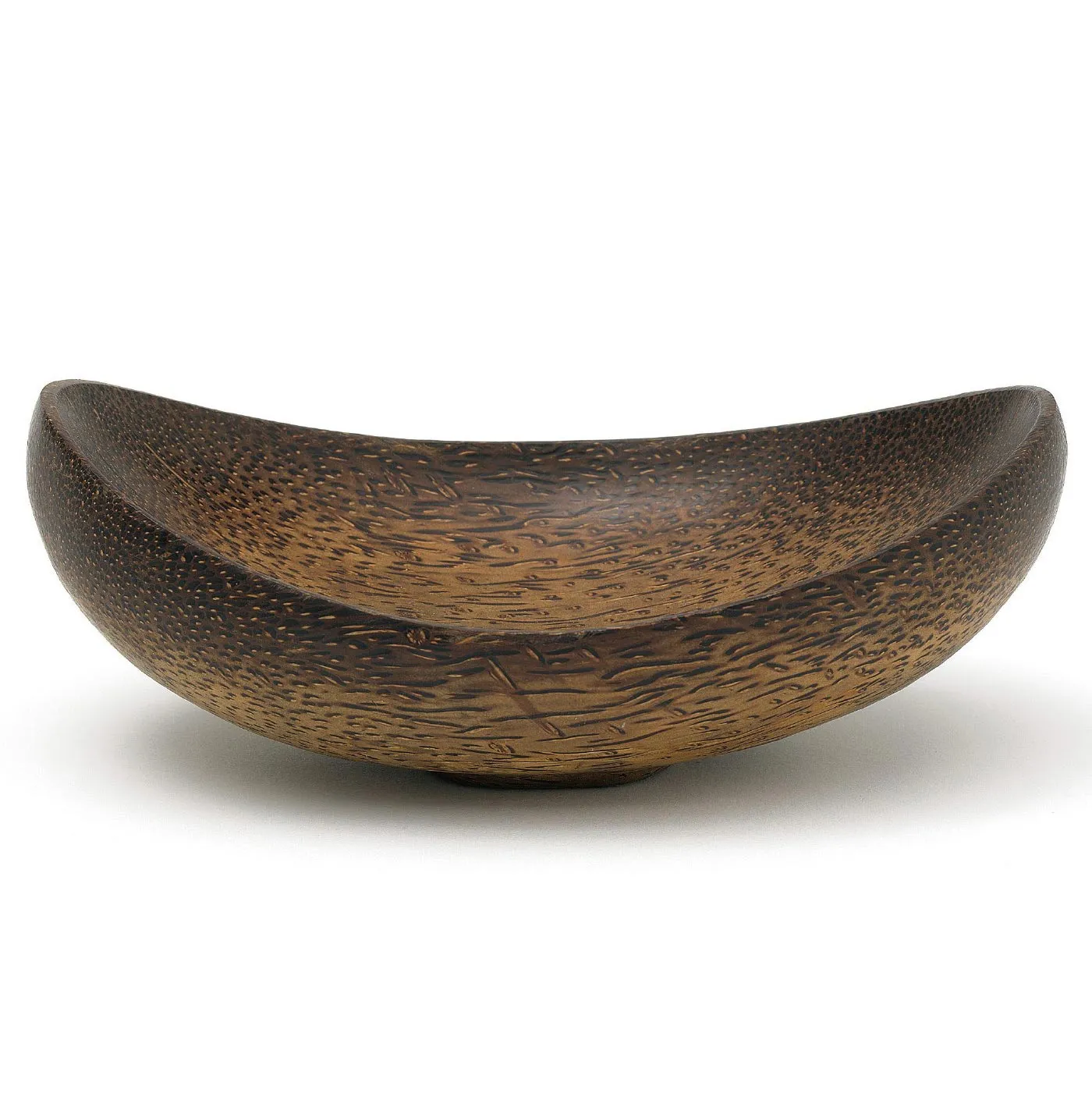 Fruchtschale aus Palmholz, braun, B 18 cm, L 10,5 cm, H 6,5 cm