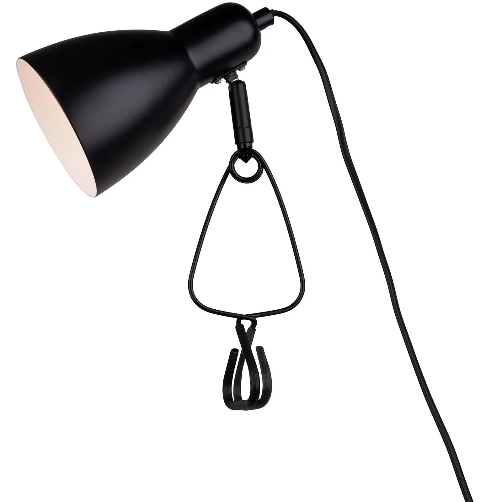 Klemmleuchte Bett Nachttischlampe Klemmlampe mit Stecker Kabel schwarz 3194922