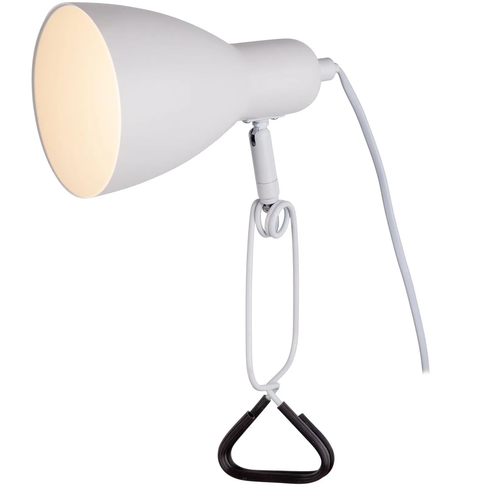 Klemmleuchte Bett Nachttischlampe Klemmlampe mit Stecker Kabel Weiß 3194923