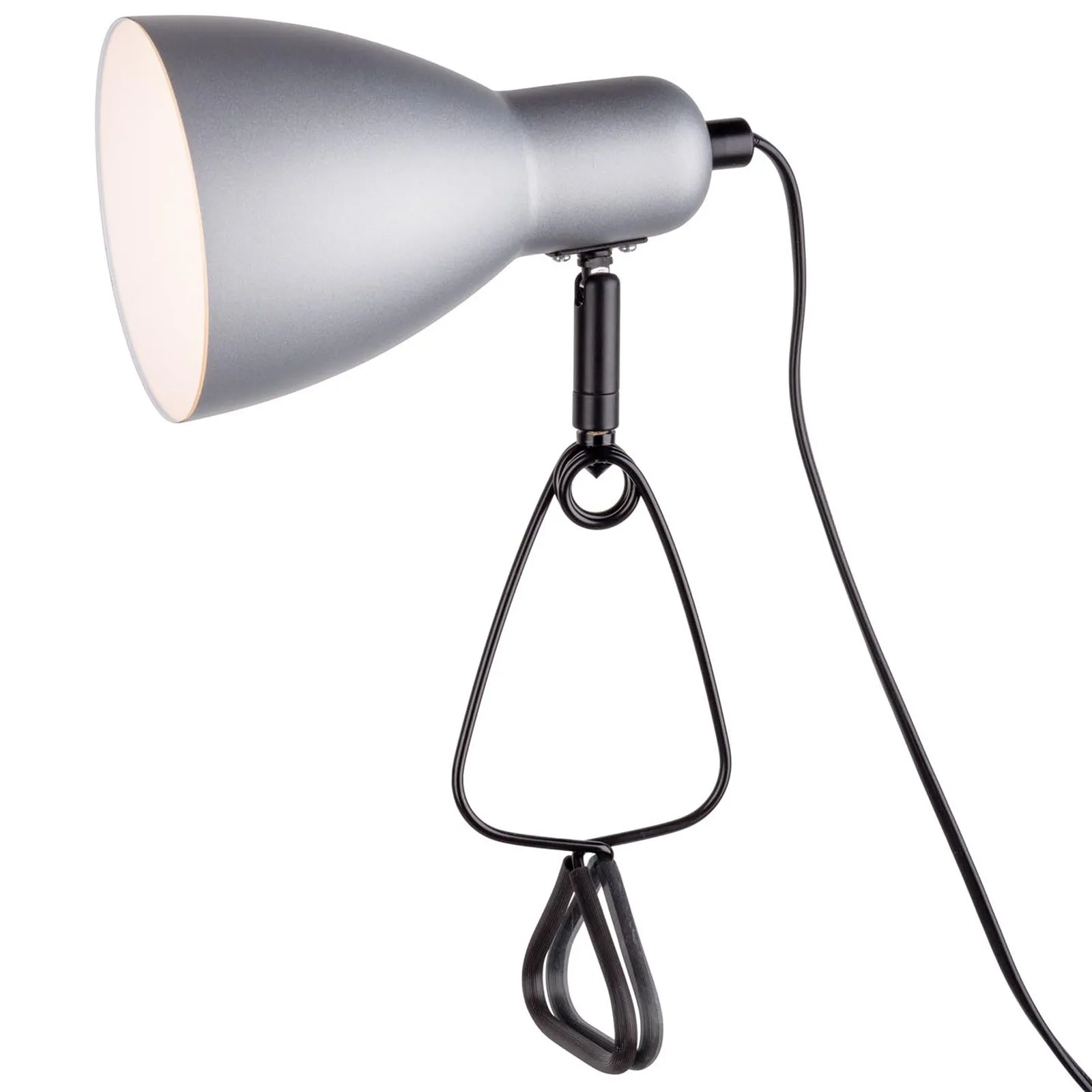 Klemmleuchte Bett Nachttischlampe Klemmlampe mit Stecker Kabel Silber 3194959