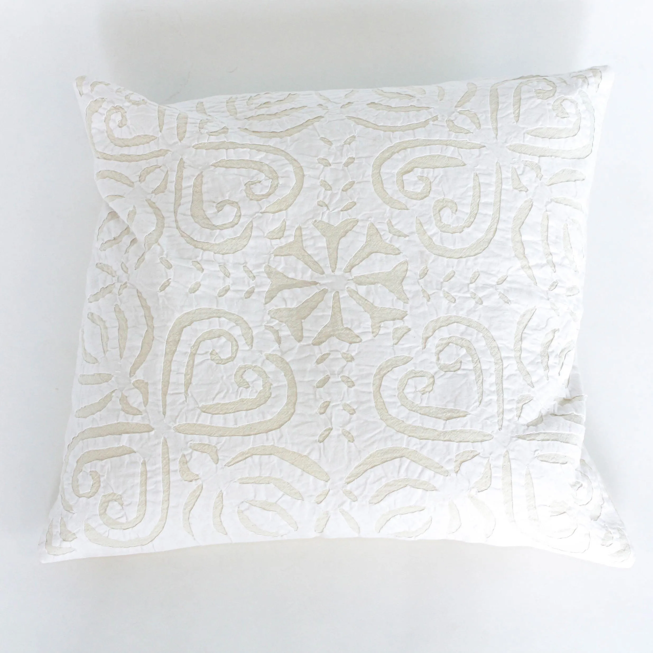 Kissenhülle 'Raja', weiß/beige, L 40 cm, B 40 cm