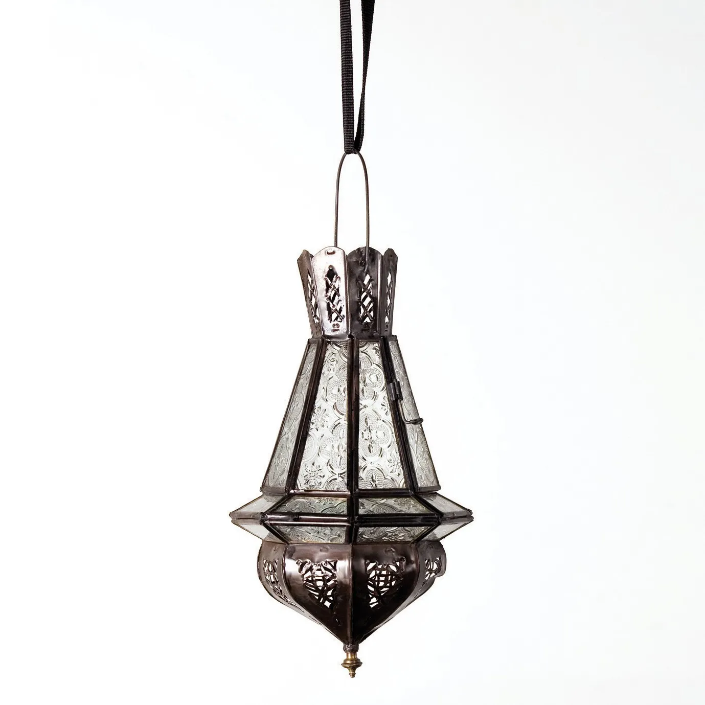 Laterne 'Mini Tria Khalid', weiß, H 30 cm, Ø 15 cm