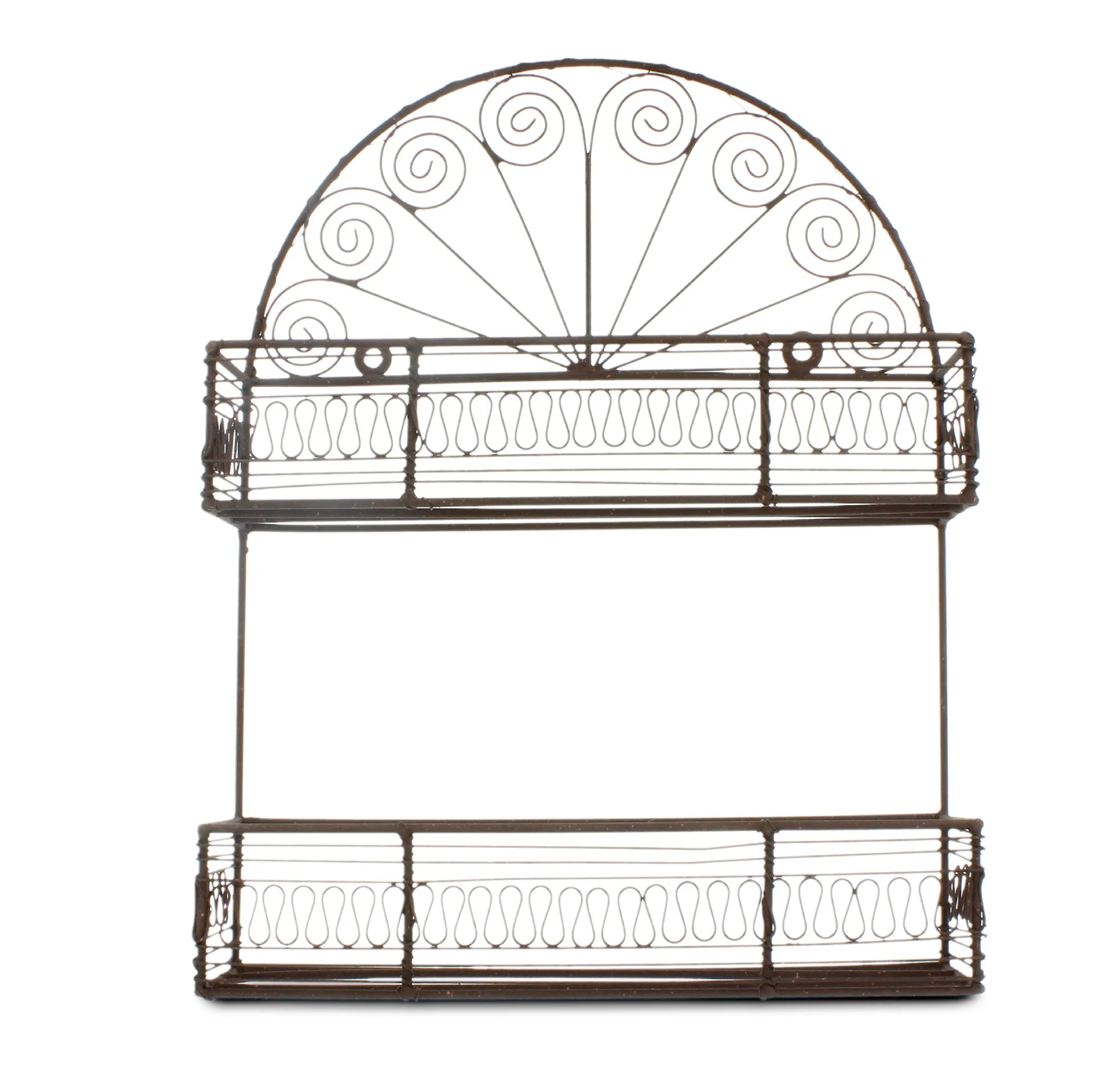 Wandregal 2er, antik-braun, B 25 cm, T 7 cm, H 32 cm