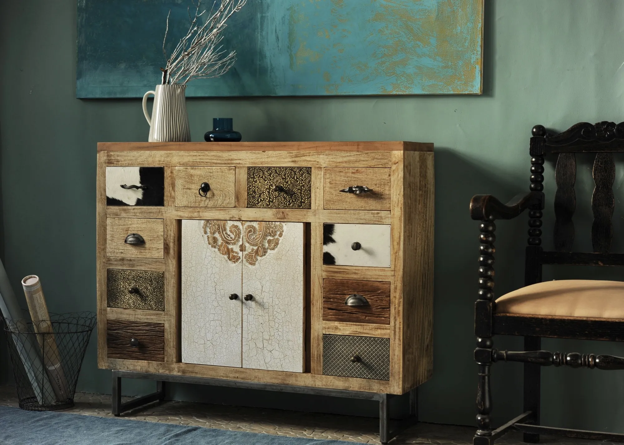 Sideboard 'Beaucoup', multicolor, B 108 cm, H 91 cm, T 31 cm