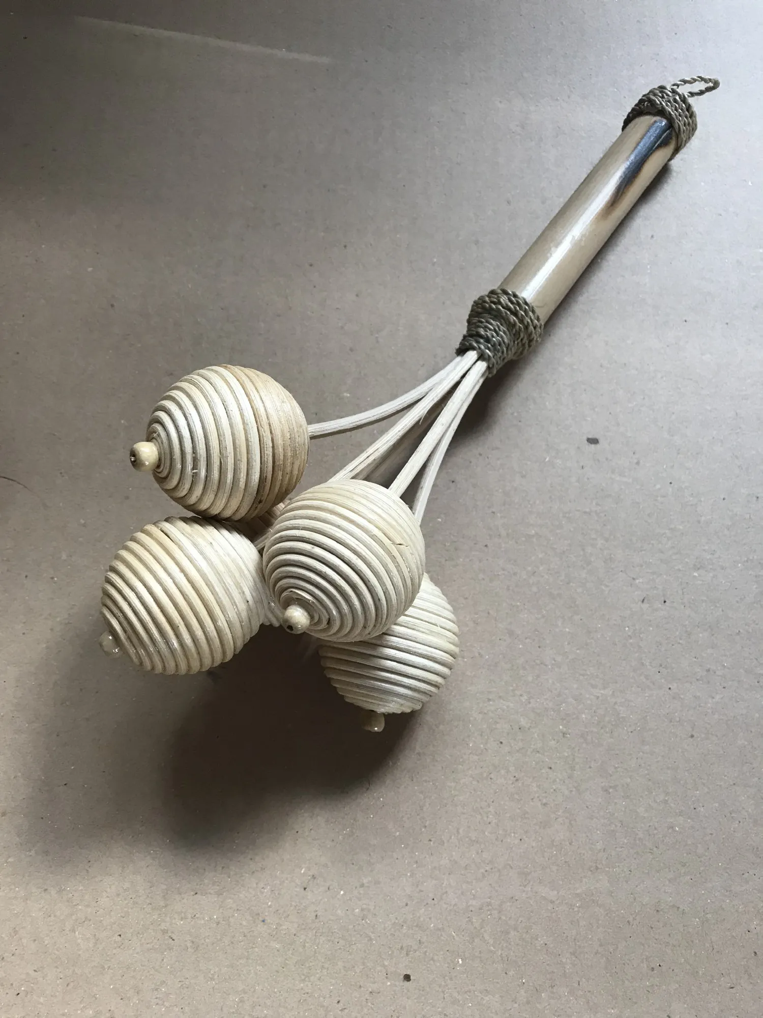 5er-Maraca aus Rattan, H 28 cm, Ø 8,5 cm