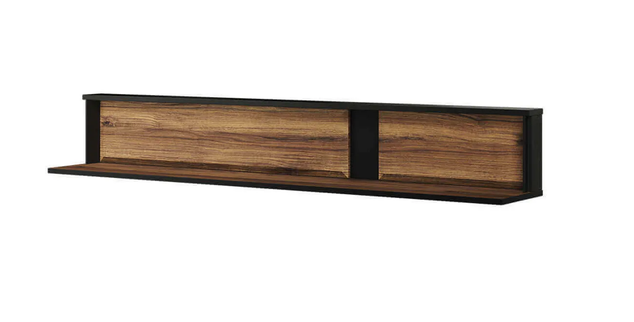 Wandregal Borga Wandboard 155cm catania eiche schwarz MDF