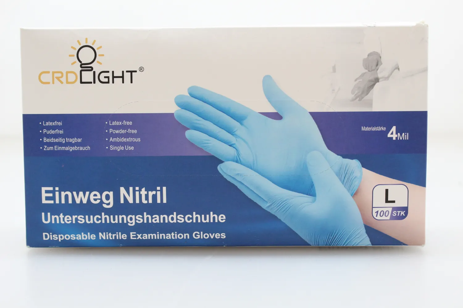 Crd Light Kdng02 M Nitril Einweghandschuhe Handschuhe Größe L Puderfrei Latexfrei B-Ware