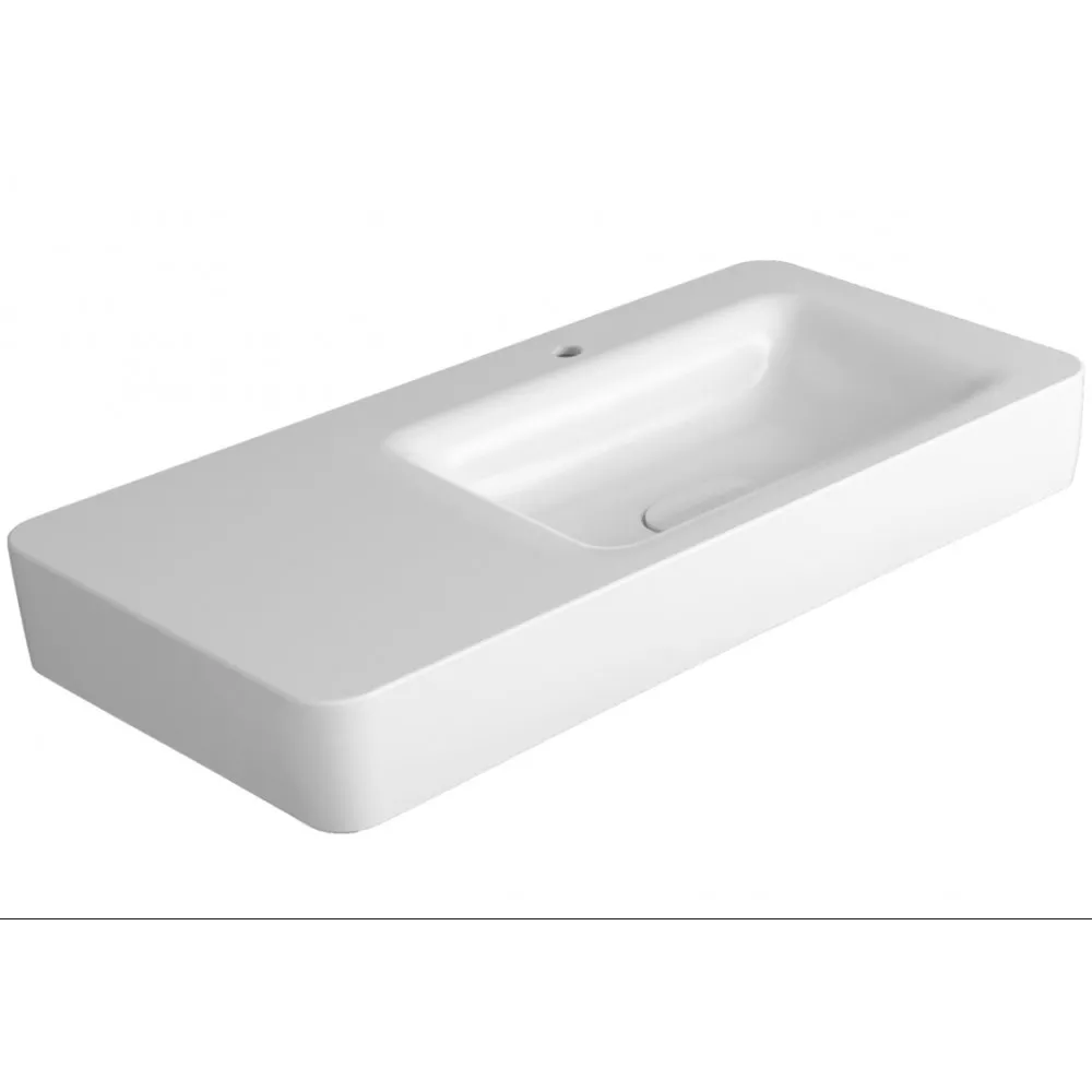 SIMAS HENGES WASCHBECKEN AUFSATZ ODER WANDHAENGEND FÜR EINLOCHARMATUR