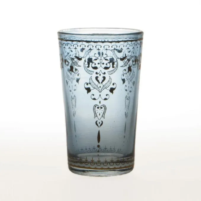 Teeglas, dunkelblau, H 8,5 cm, Ø5 cm