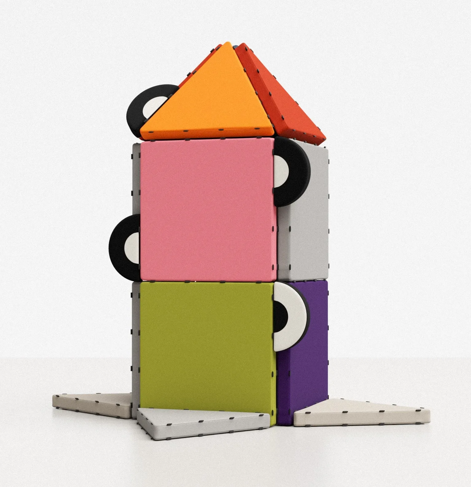 Tukluk Set aus 16 Tukluks “Tutti” Pro, magnetische Spielmatten