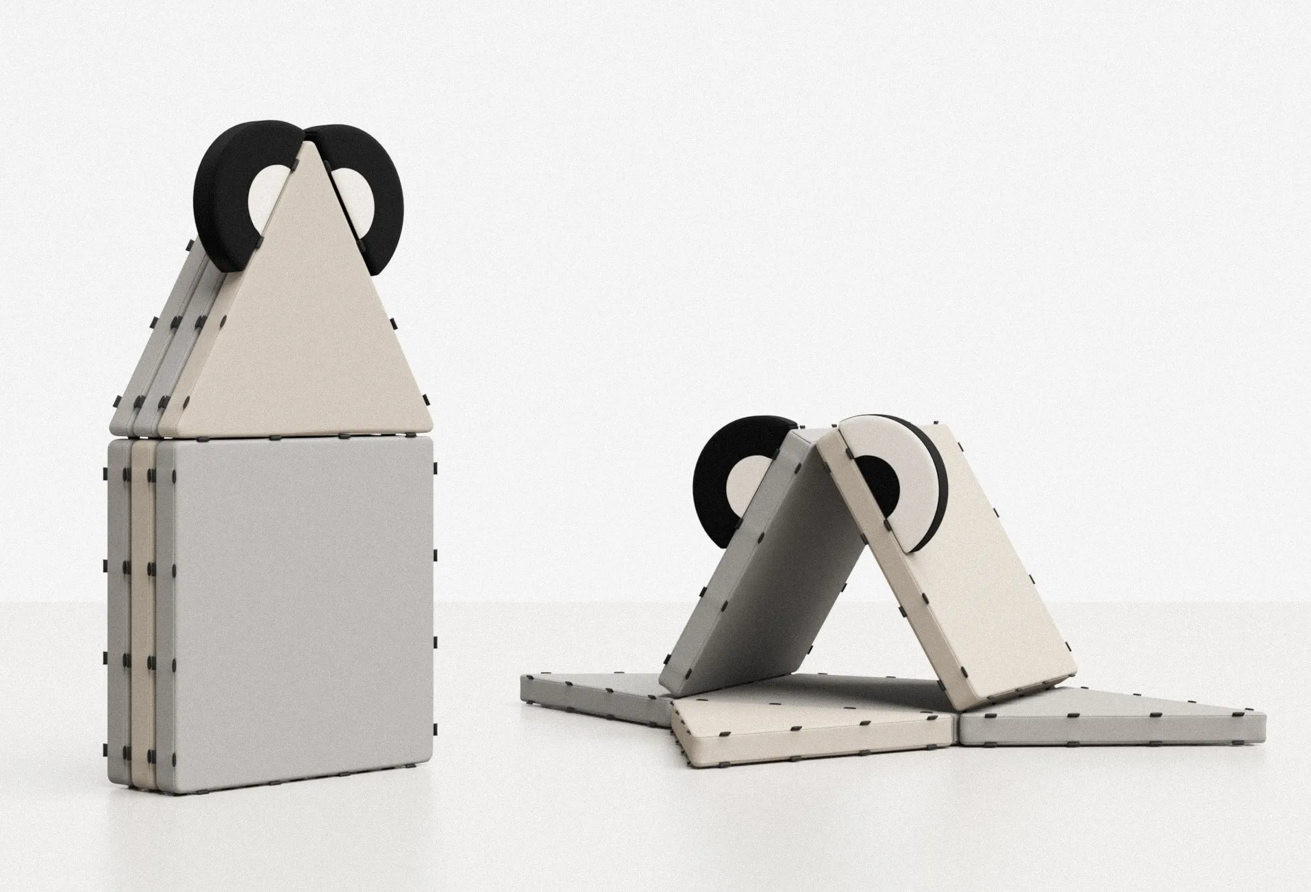 Tukluk Set aus 16 Tukluks “Mountain” Pro, magnetische Spielmatten