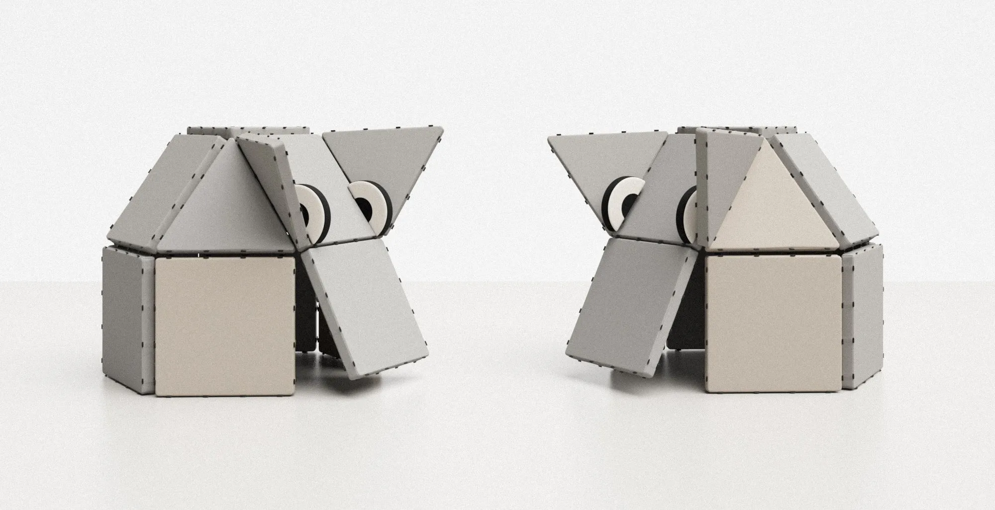 Tukluk Set aus 40 Tukluks “Mountain” Pro, magnetische Spielmatten