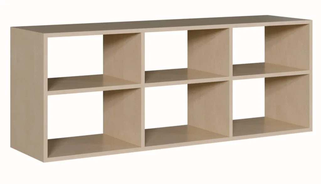 Aufsatzregal für Raumteilerschränke mit 6 Fächern, Breite 152 cm