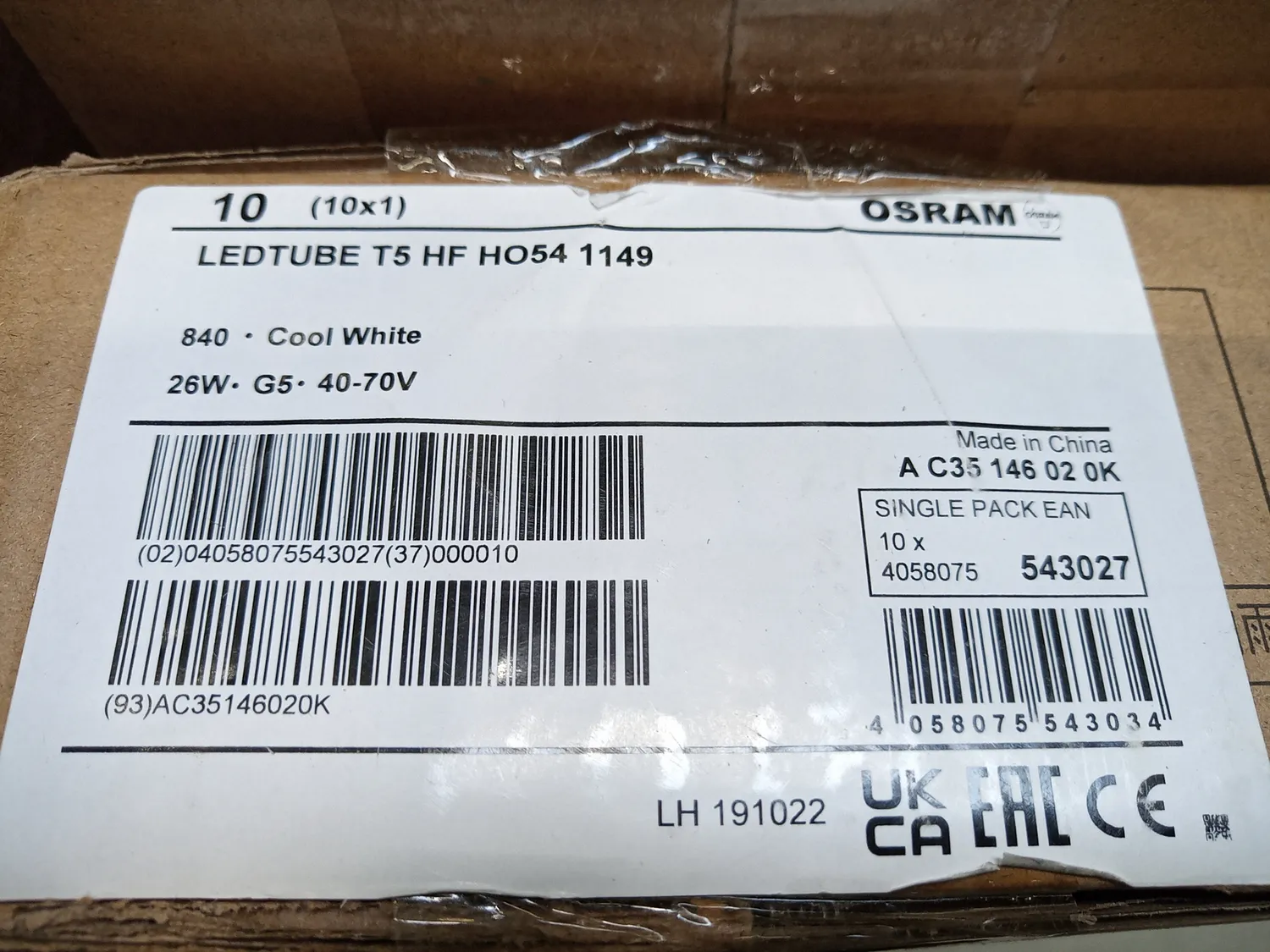 Ledvance Led G5 Röhrenform T5 Evg 26 W Neutralweiß Leuchtmittel Ersatz 20 Stück