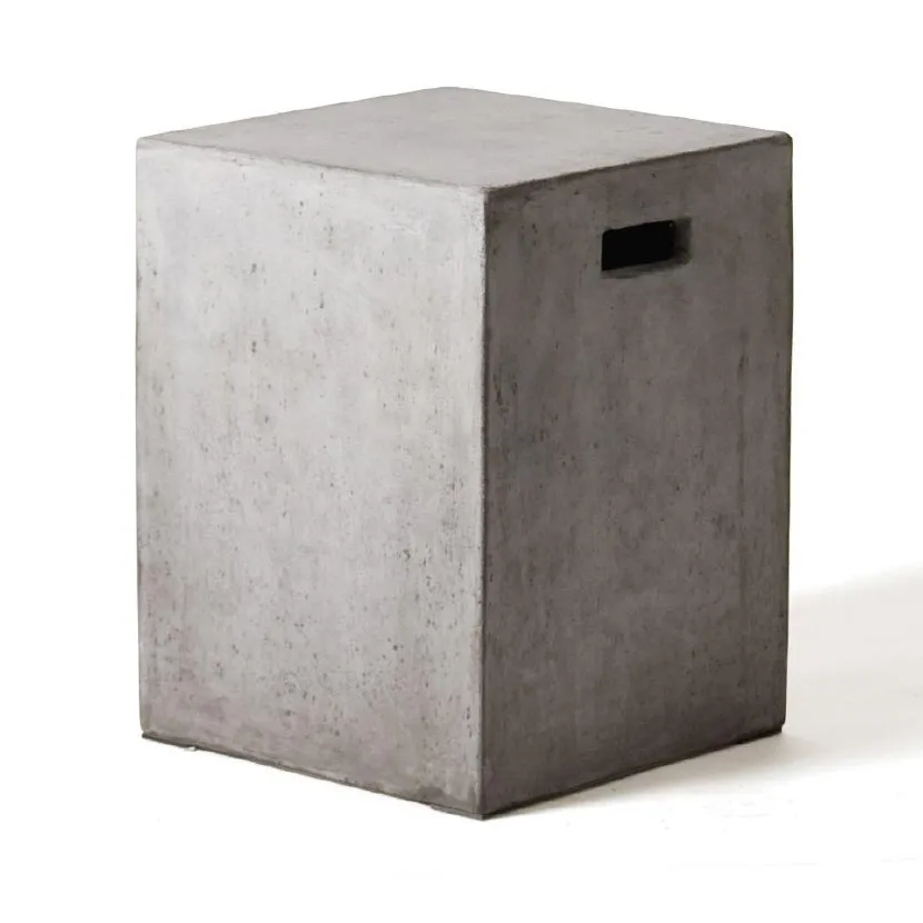 Hocker 'Tribeca', grau, H 47 cm, B 35 cm, T 35 cm