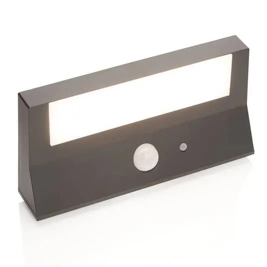 Lindby Maresia Led Solar Außenwandleuchte Wandstrahler Außenleuchte Dunkelgrau B-Ware