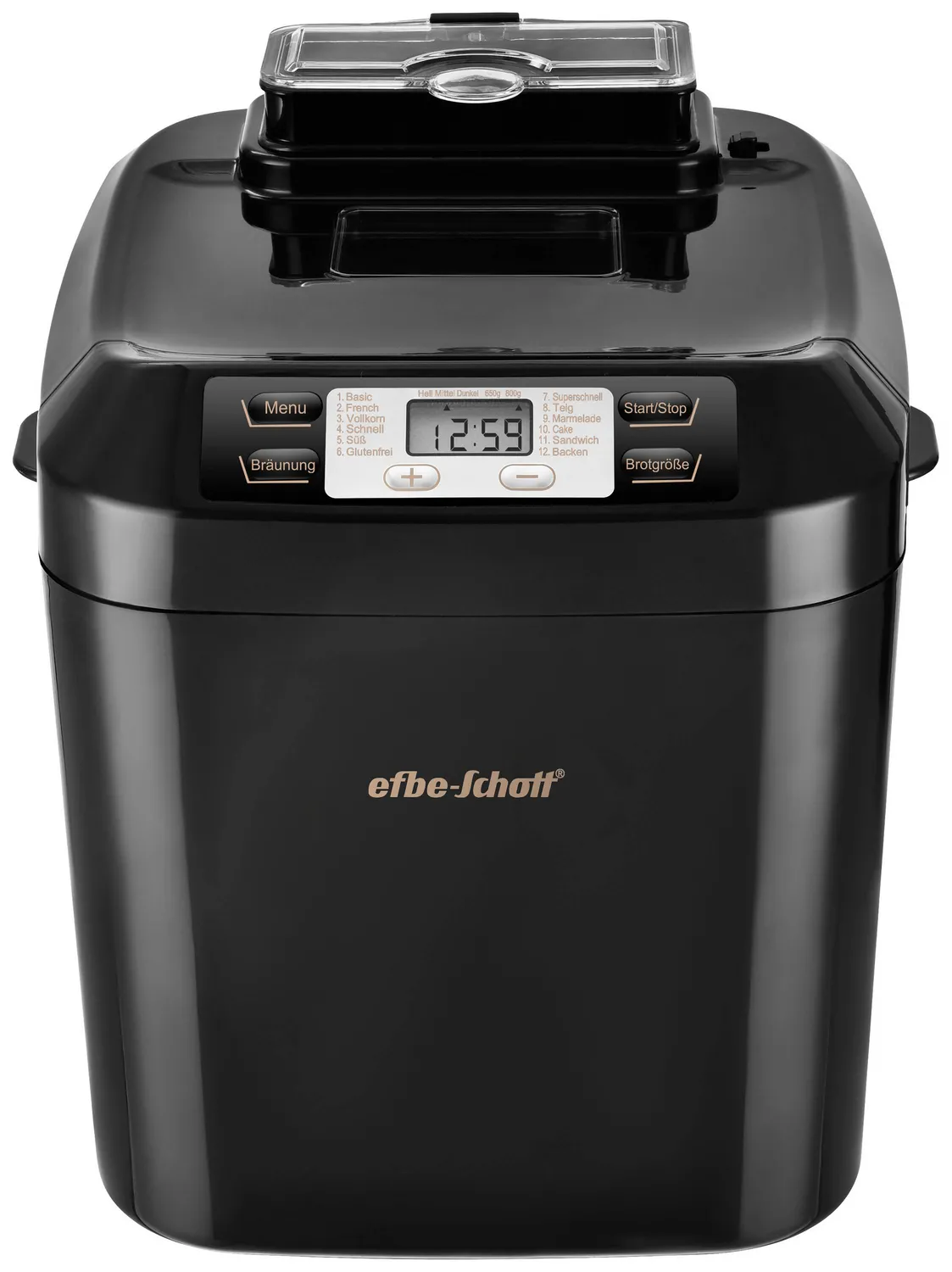 EFBE Schott SC BBA 1000 BK CP Brotbackautomat Timerfunktion Antihaftbeschichtung