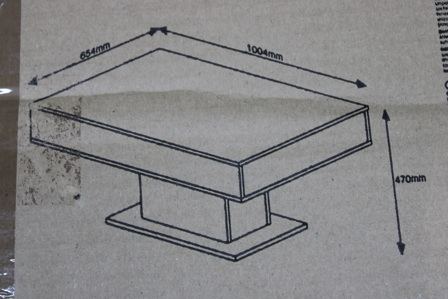17 Stories Couchtisch Singson Wohnzimmertisch Mit Stauraum Sofatisch Betongrau B-Ware