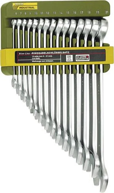 Proxxon Industrial Ringschlüssel Maulschlüssel Satz 15teilig 6 21 Mm Din 3113 B-Ware