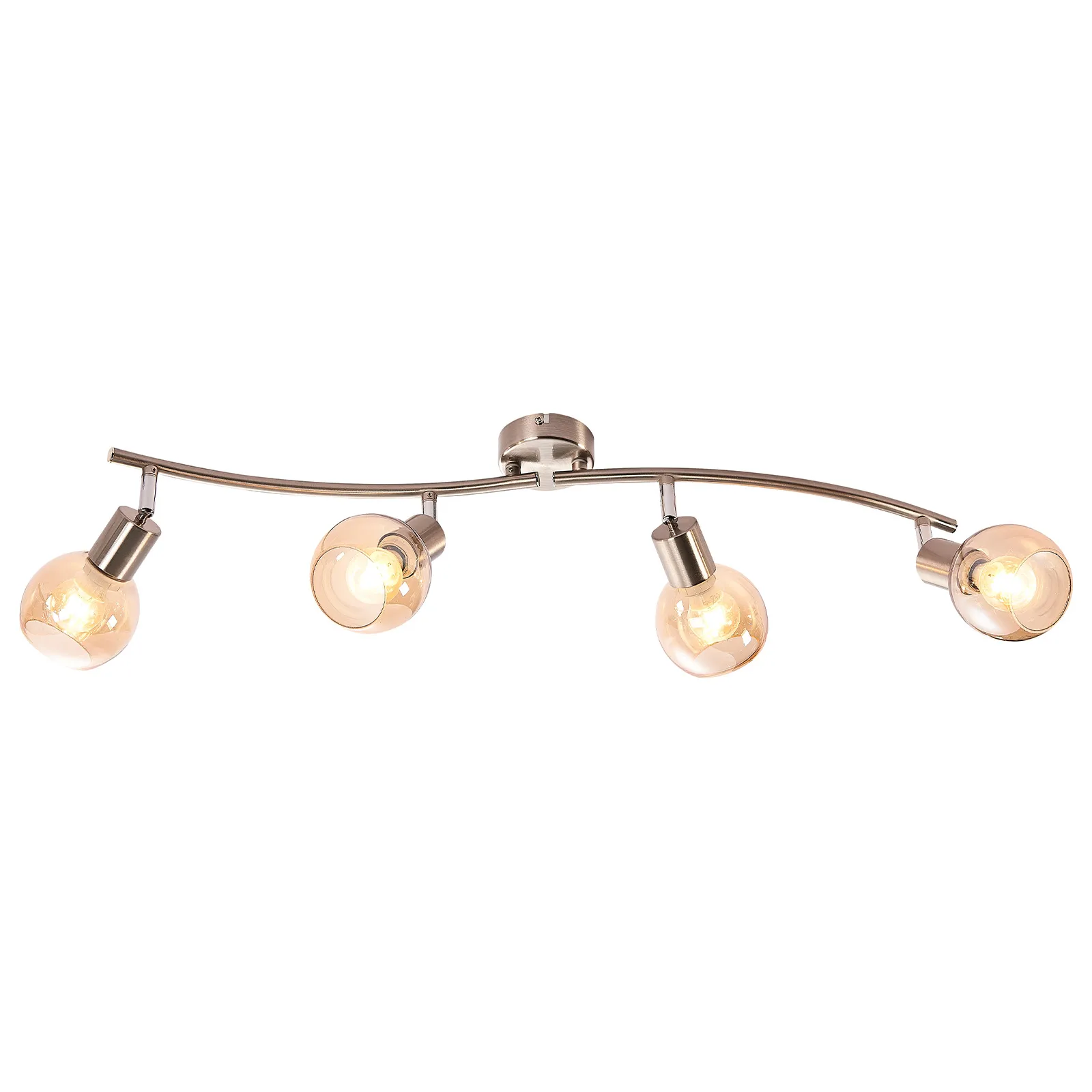 Deckenleuchte Wohnzimmer 4-flammig Deckenlampe Deckenstrahler amber 81210423