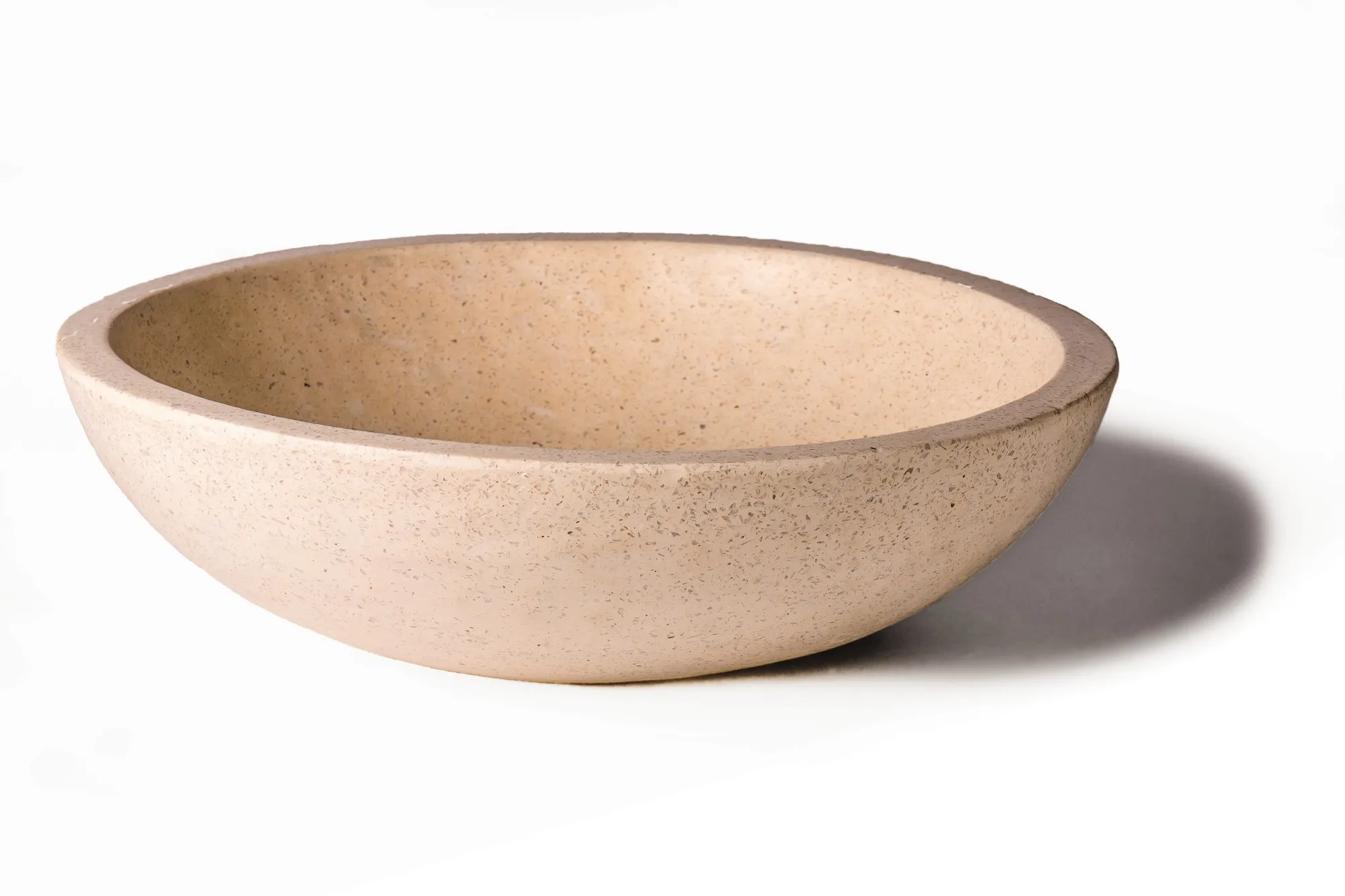 Waschbecken 'Terrazzo' rund, weiß, Ø 44 cm, H 13 cm