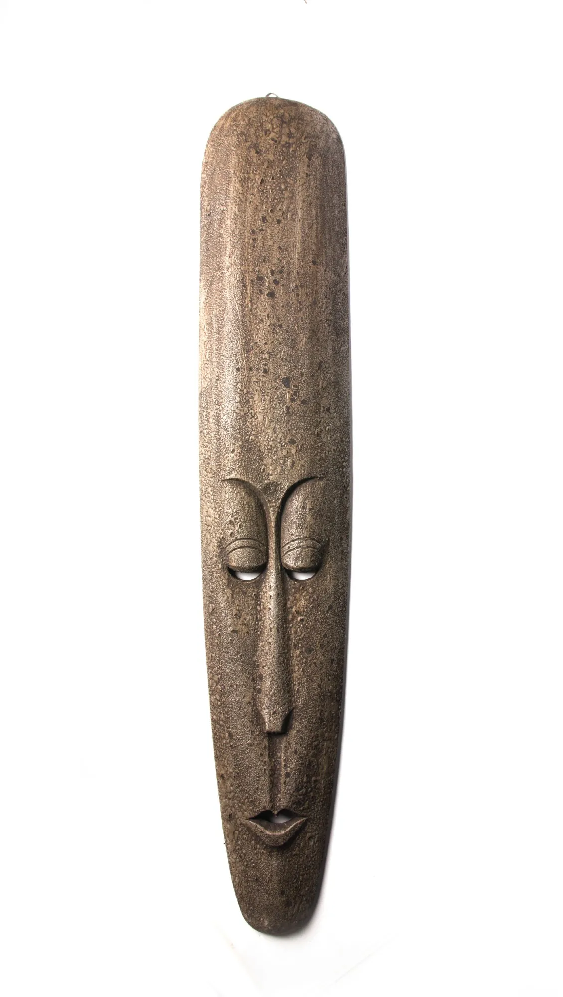 afrikanische Maske, braun, T 3 cm, B 18 cm, H 100 cm