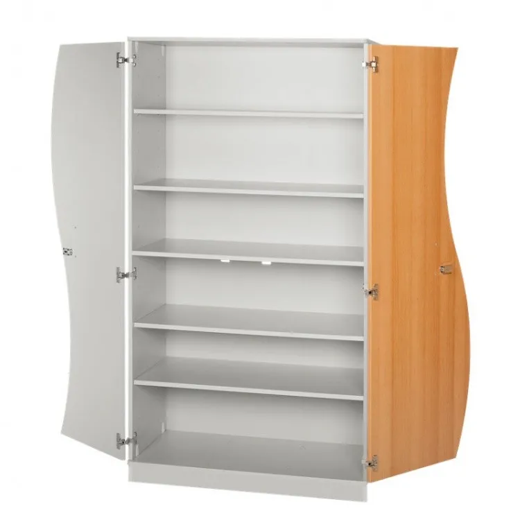 Conen Hochschrank mit Wellentüren, 5 Einlegeböden