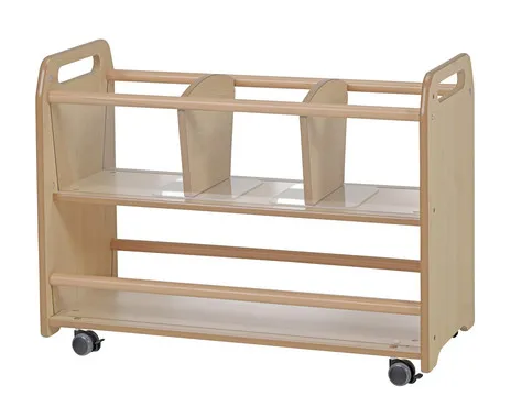 Betzold Mobiles Regal mit transparenten Seitenwänden