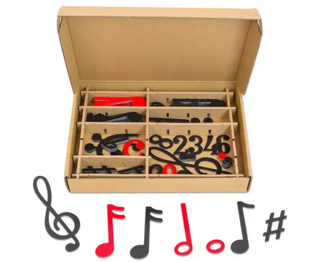 Betzold Musik Magnetischer Notensatz, schwarz/rot
