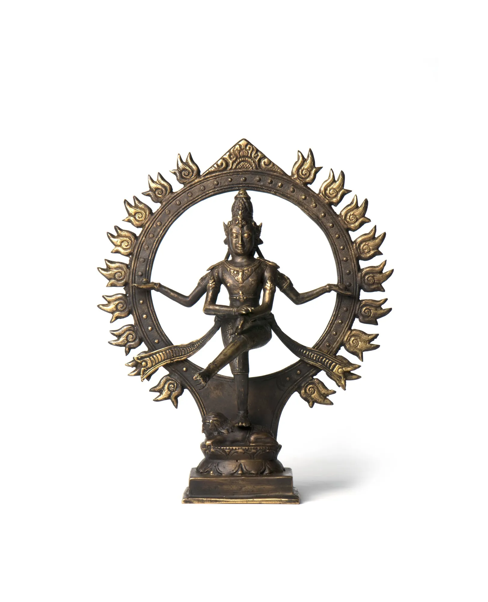 Bronze-Statue 'Shiva tanzend', H 29 cm, B 25 cm, T 15 cm