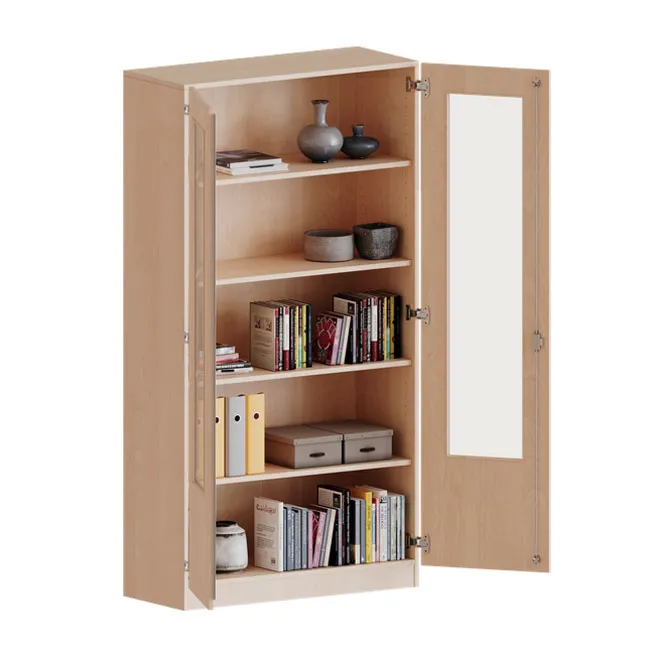 Conen Schrank mit verglasten Türen, 5 Ordnerhöhen, abschließbar