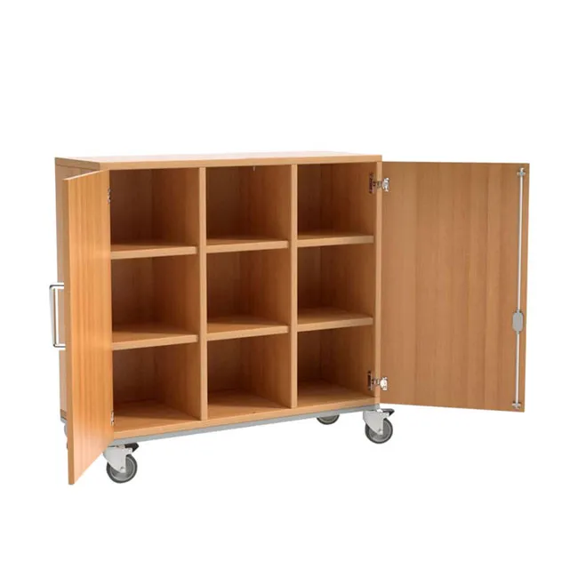 Conen Schrank mit 9 Fächern, fahrbar und abschließbar