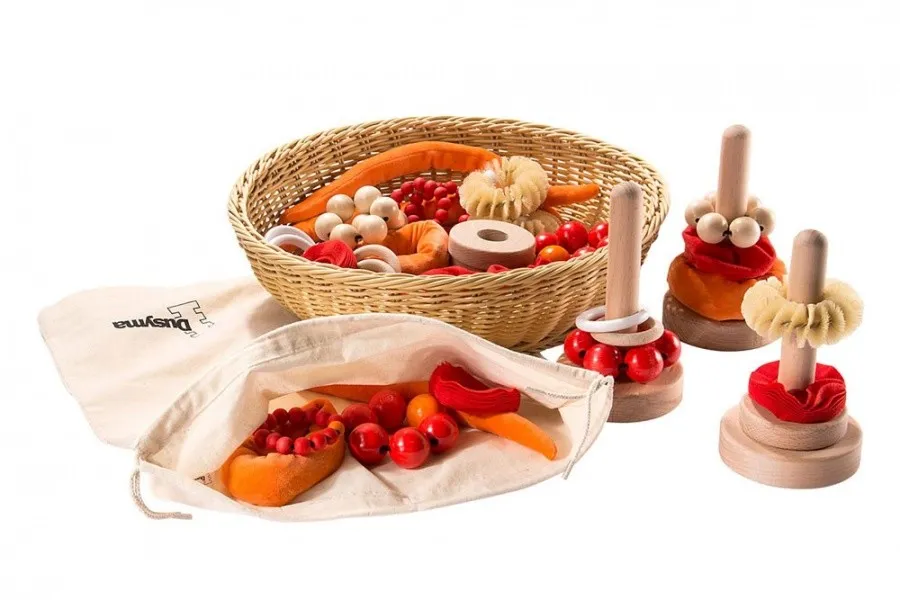 Dusyma Steckturm Materialerfahrung im Korb