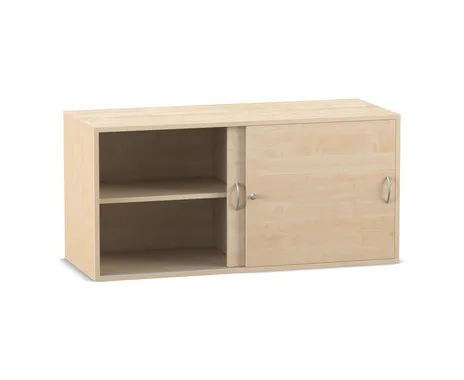 Flexeo Aufsatzschrank, 4 Fächer, Schiebtüren, Breite 126,4 cm