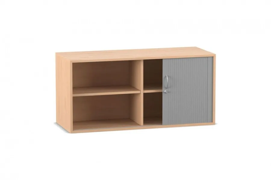 Flexeo Rollladen-Aufsatzschrank, 4 Fächer, Breite 126,4 cm