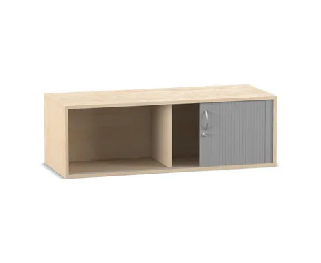 Flexeo Rollladen-Aufsatzschrank, 2 Fächer, Breite 126,4 cm